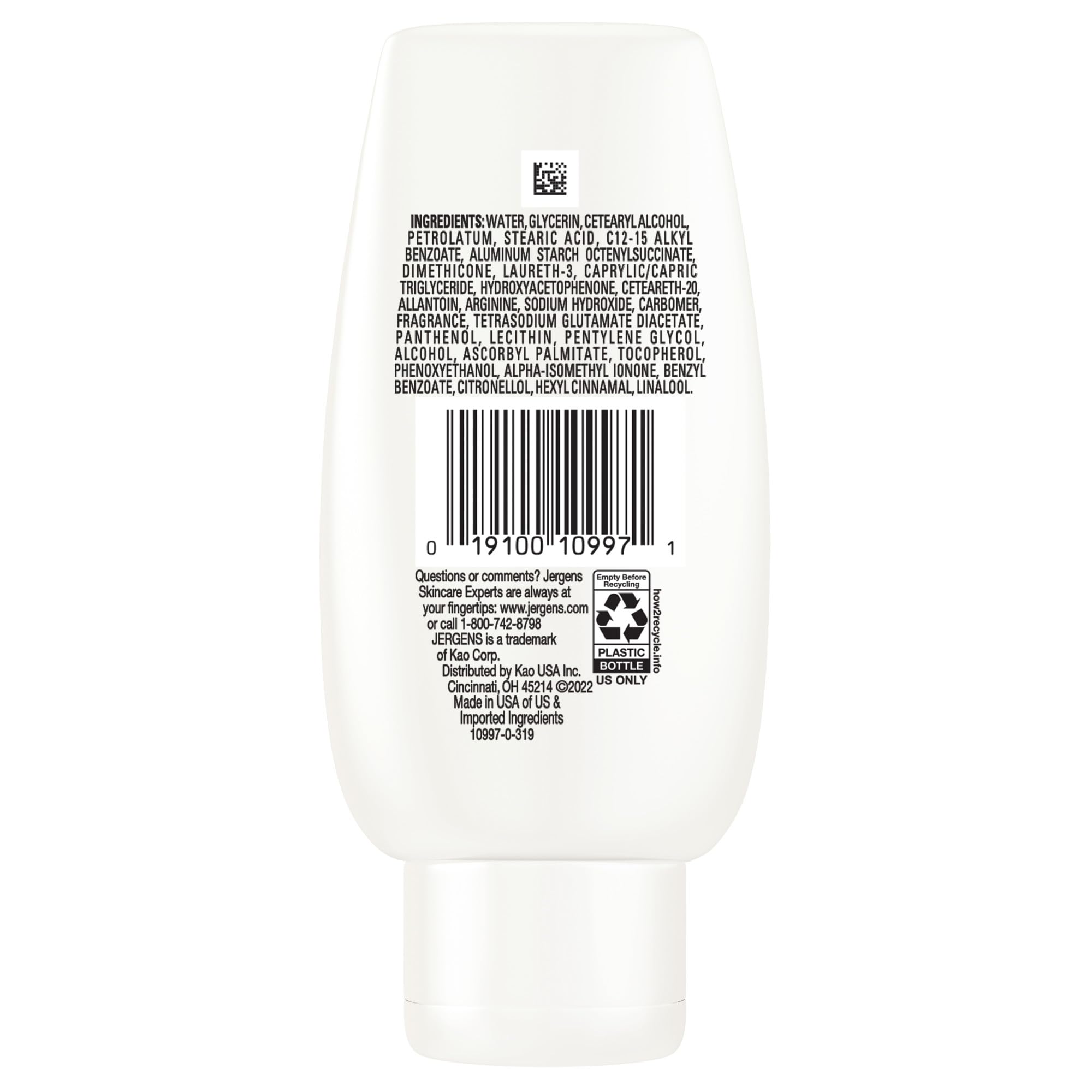 Jergens tube by bedside illustrating nighttime routine for improved skin texture