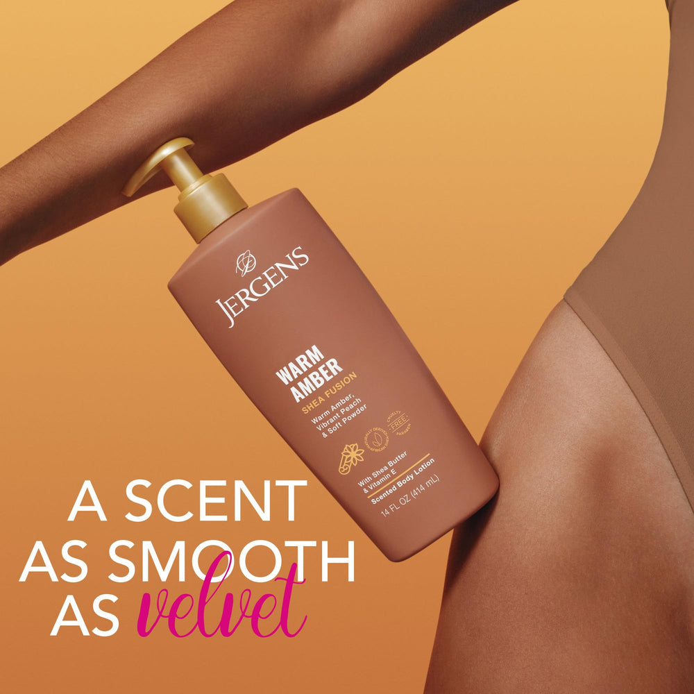 Jergens ingredient label highlighting shea butter and Vitamin E