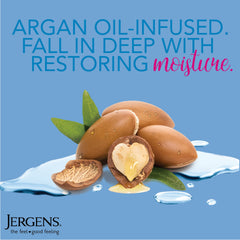 Jergens applied in shower demonstrating in-shower use saves time and locks hydration benefit