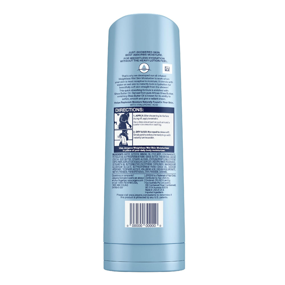 Jergens in bathroom lifestyle scene showing effortless post-shower hydration benefit