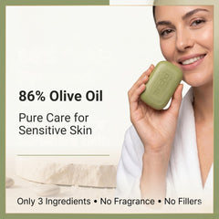 Jericho sliced soap revealing rich cream interior and gentle cleansing benefit