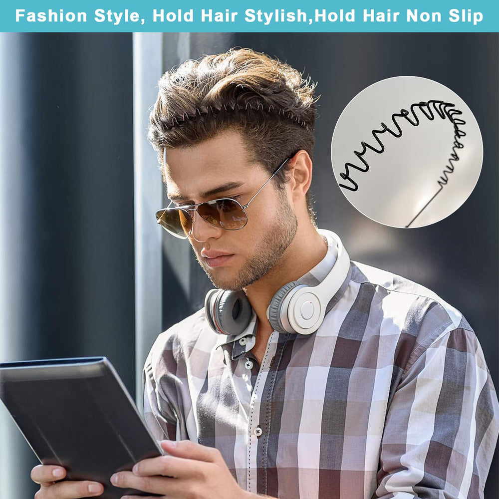 JERLITU headband held in hand to show lightweight size and easy portability
