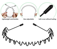 JERLITU headband beside ruler showing adjustable 18–24 inch fit benefit