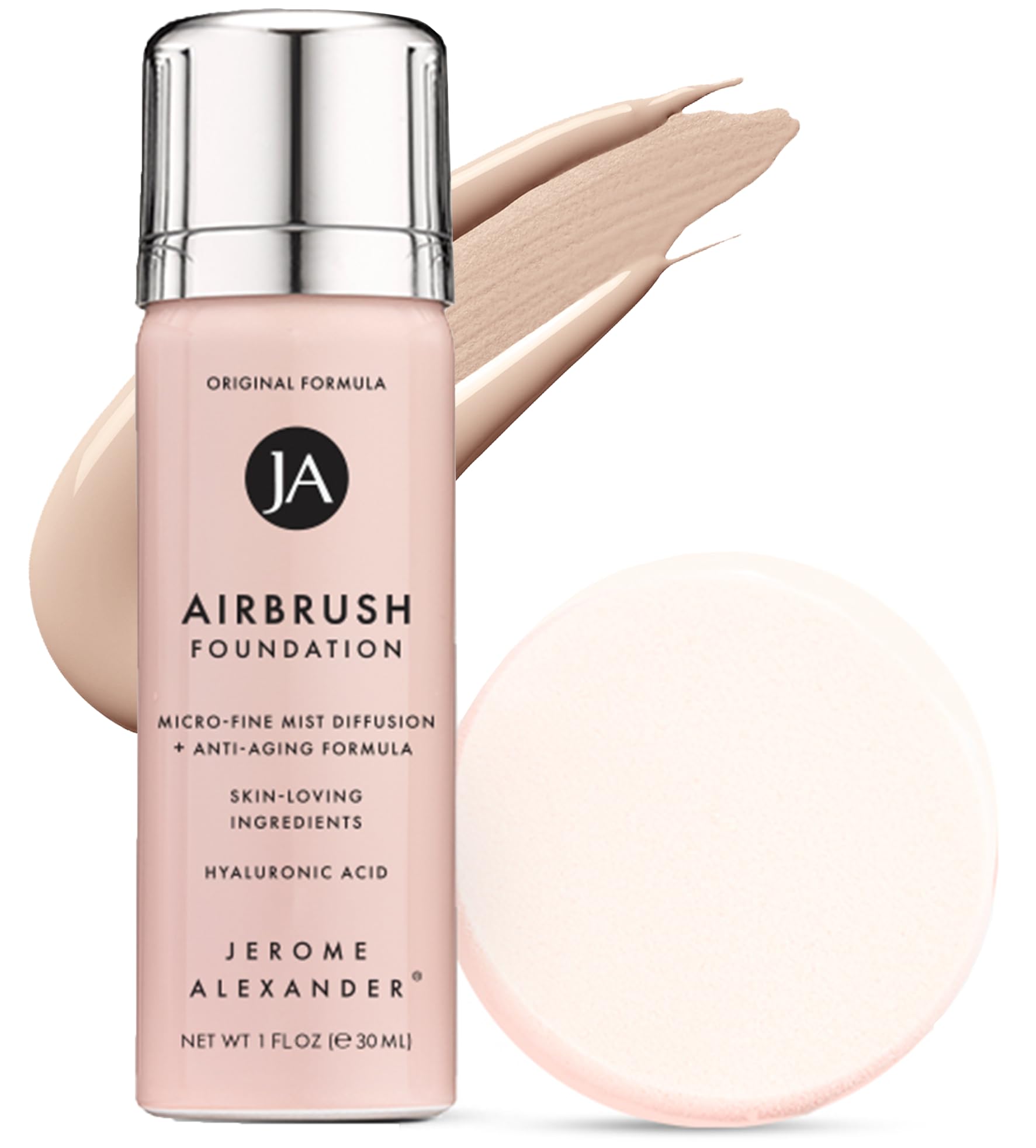 Jerome Alexander bottle front packaging showing travel-friendly benefit