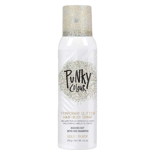 Jerome Russell Punky Colour gold can front view showing metallic finish and label, easy styling benefit