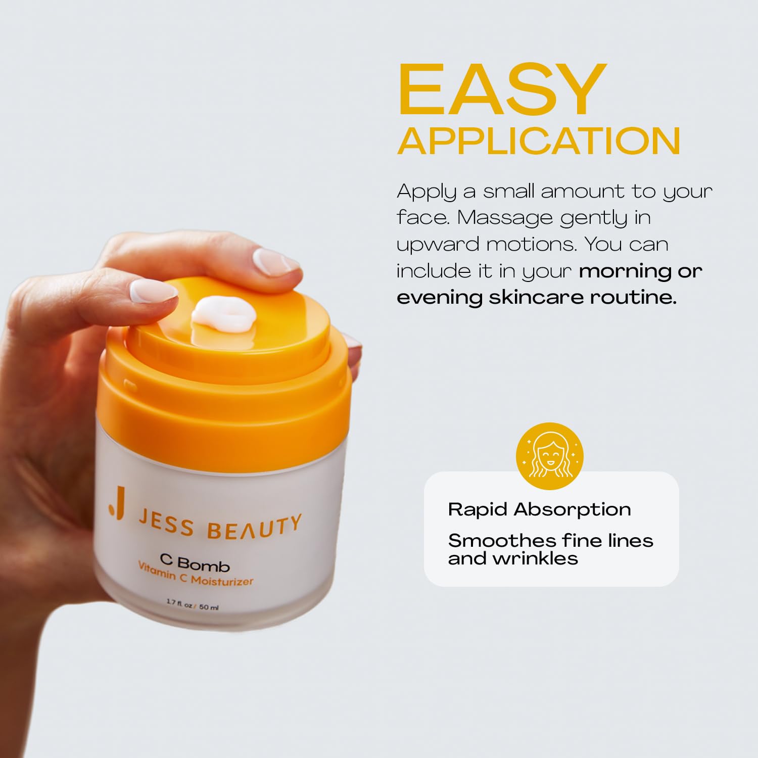 JESS BEAUTY moisturizer layered with serum illustrating compatibility and non-pilling benefit