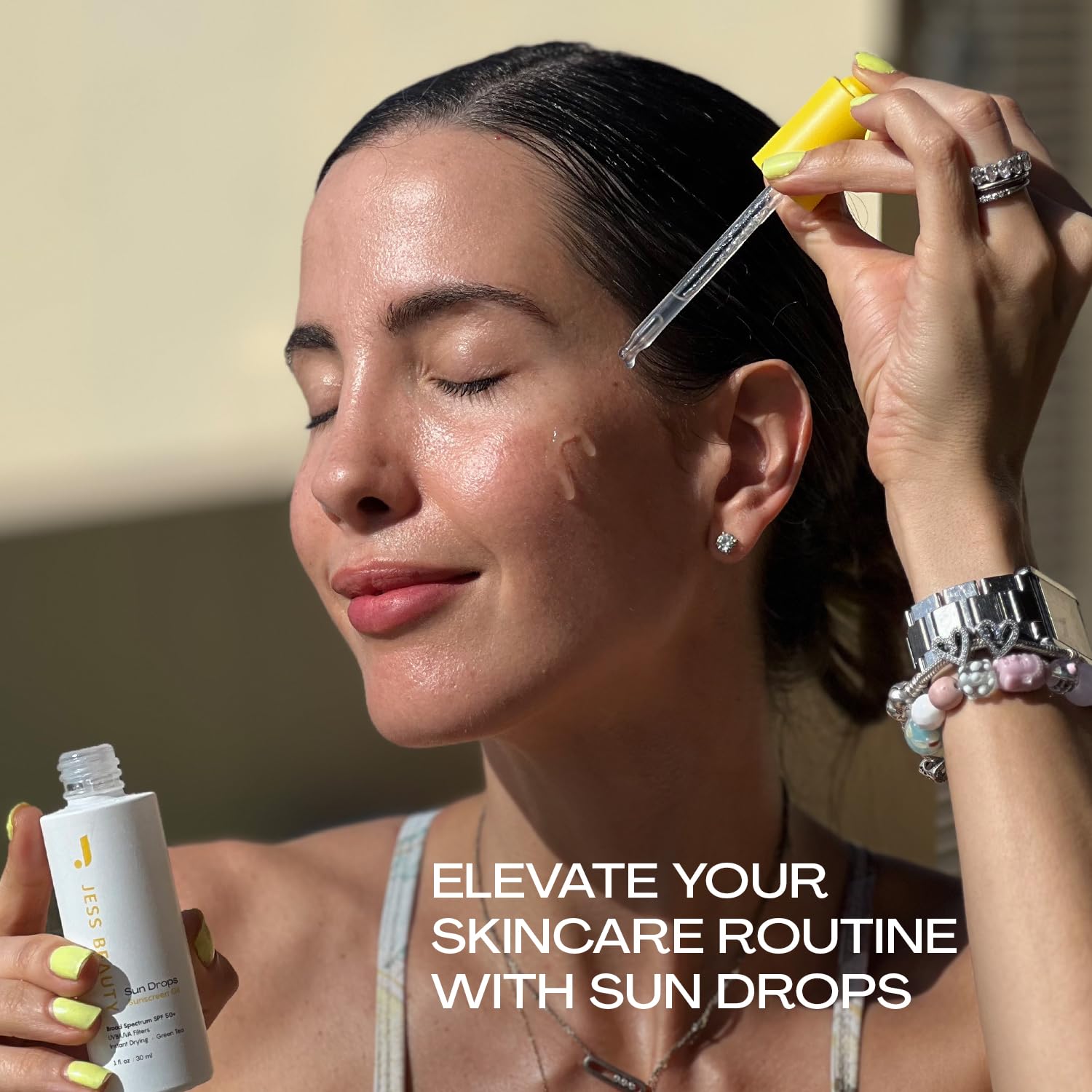 JESS BEAUTY in outdoor setting illustrating daily UV protection benefit