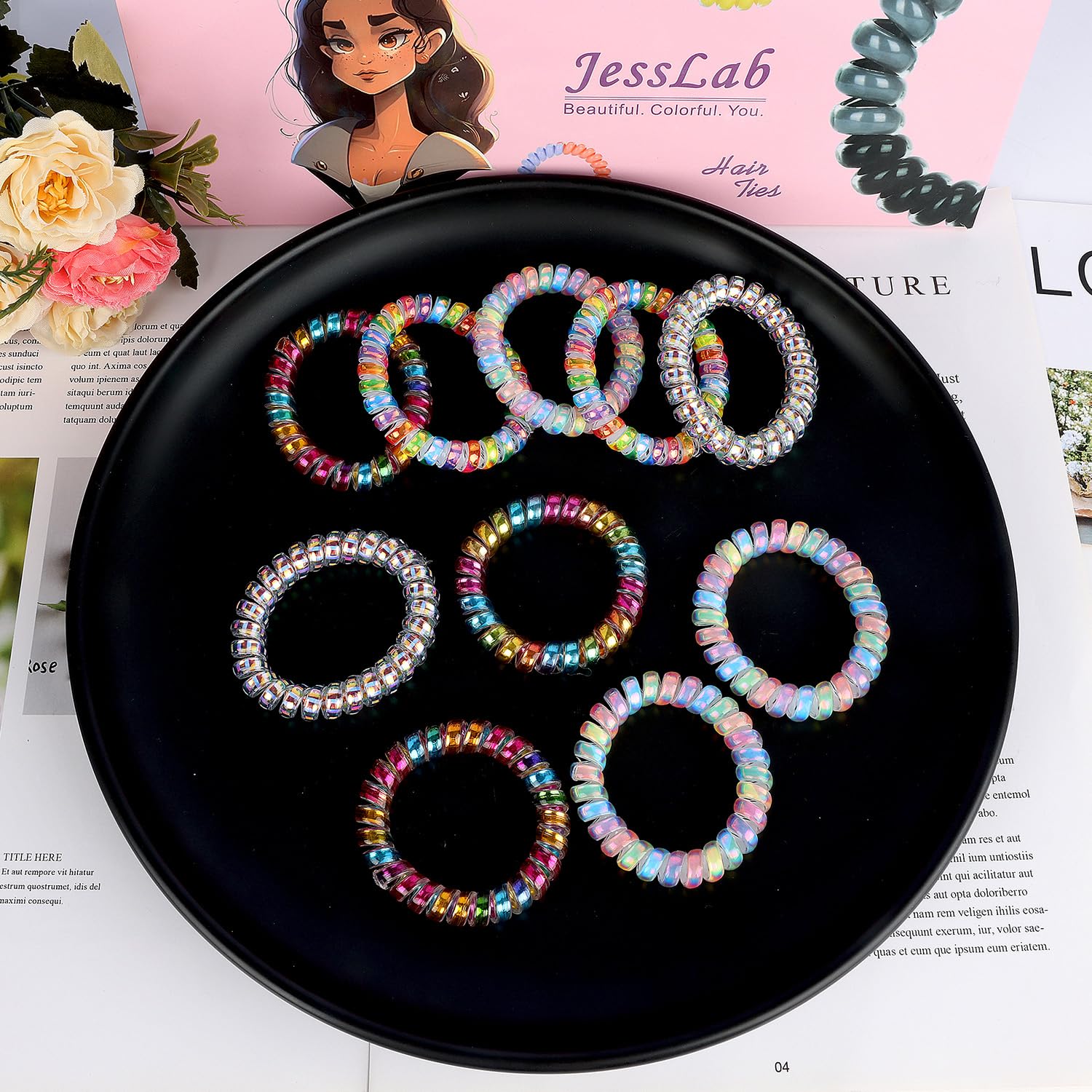 JessLab hair tie worn as a bracelet for convenience and quick styling