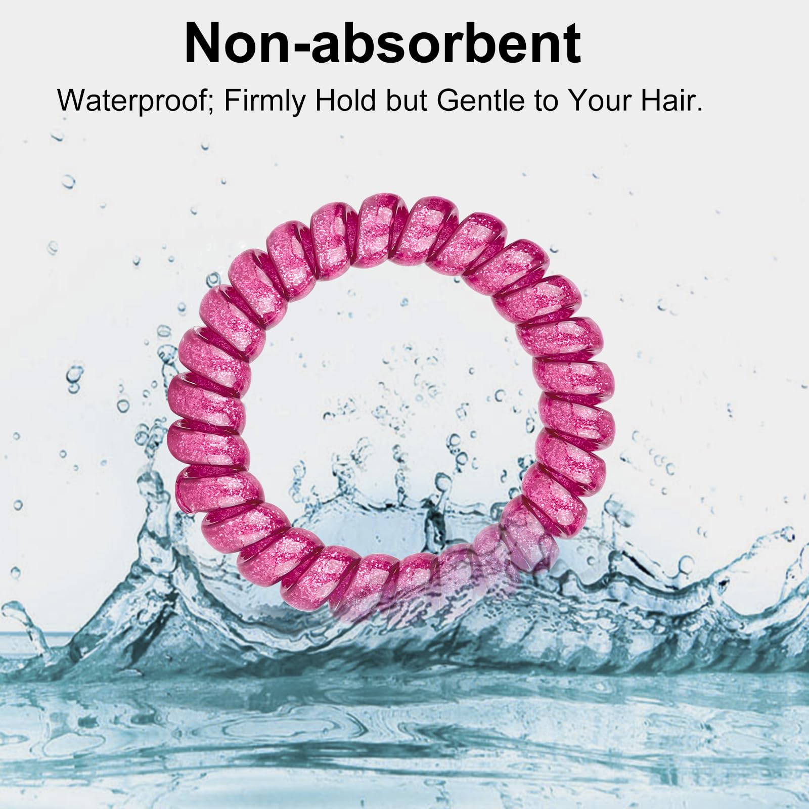 JessLab coil close-up revealing smooth spiraled texture that prevents hair snags and creases