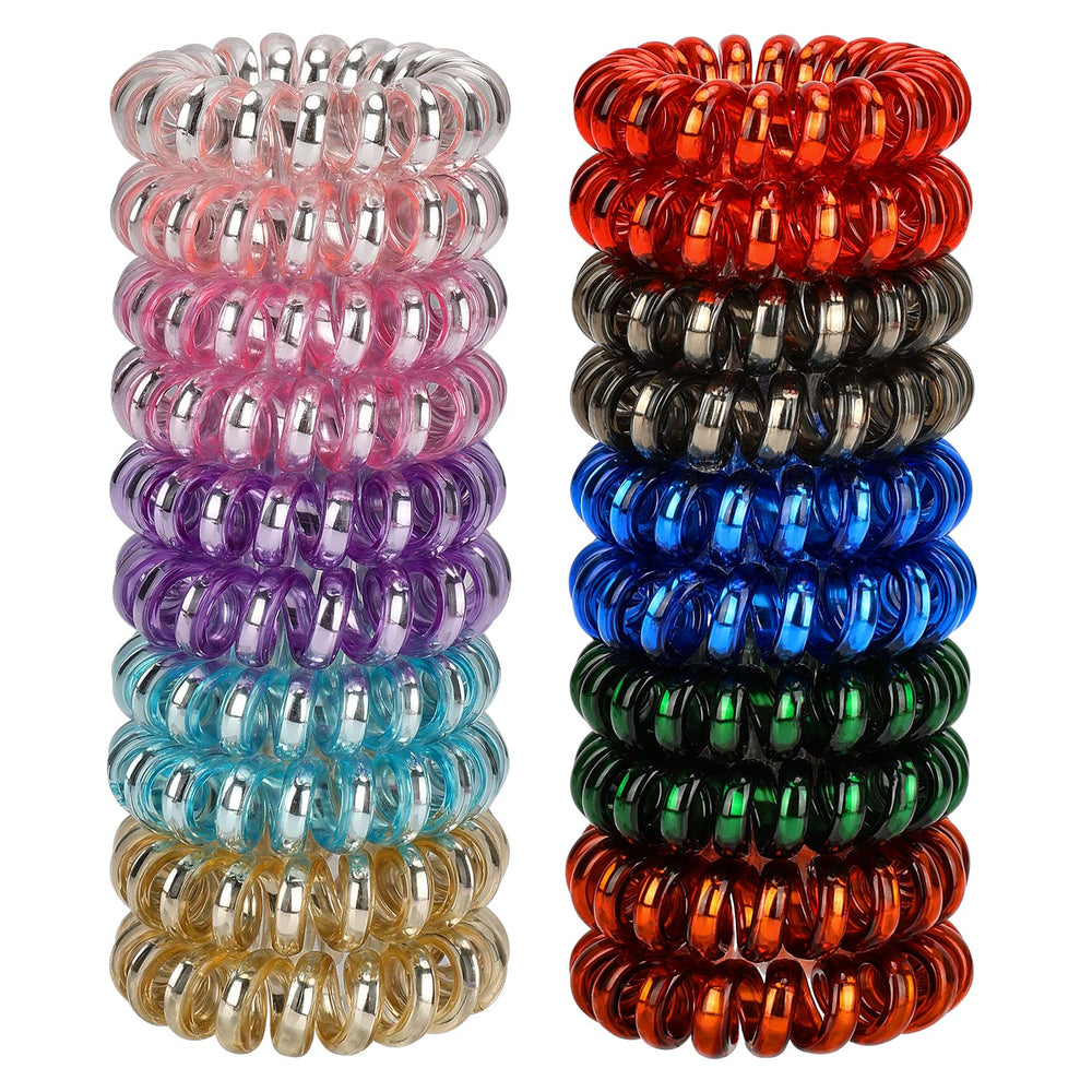 JessLab front packaging showing 20 lustrous spiral hair ties and product clarity benefit