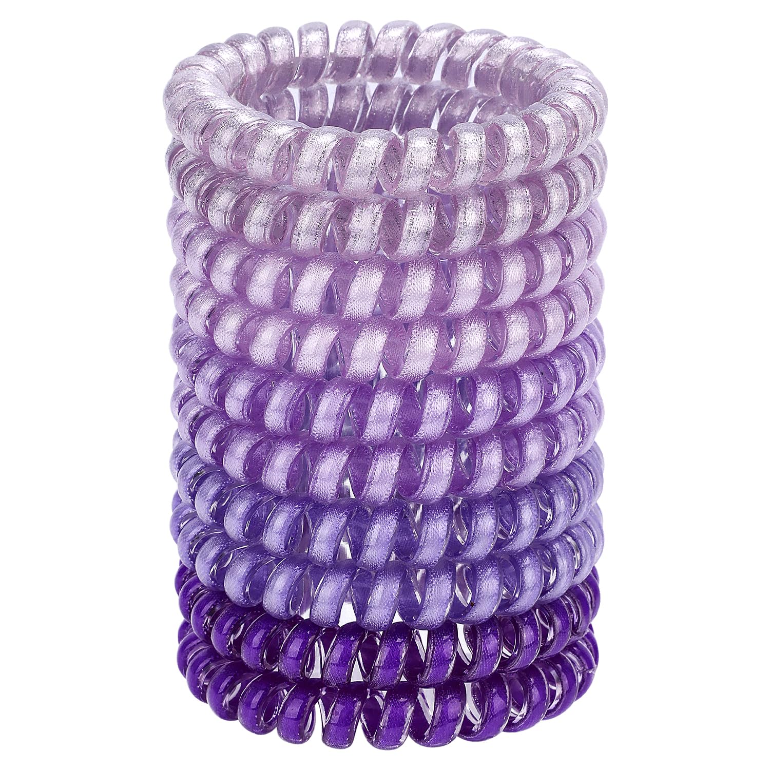 JessLab front packaging showing 10 spiral hair ties, convenient everyday carry