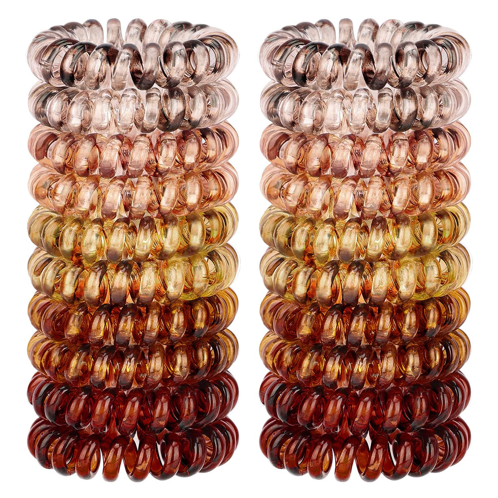 JessLab front packaging showing 20 colorful spiral hair ties and benefit organization