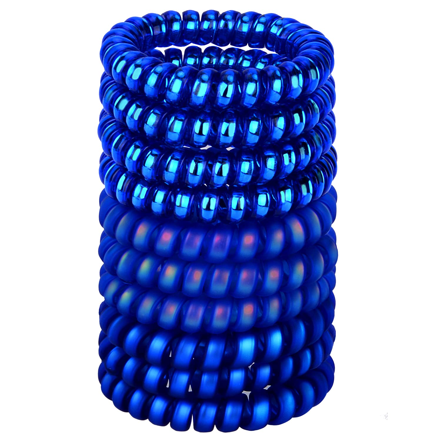 JessLab front packaging showing 10 colorful spiral hair ties and product benefits