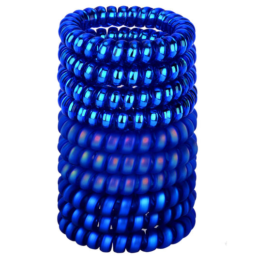 JessLab front packaging showing 10 colorful spiral hair ties and product benefits