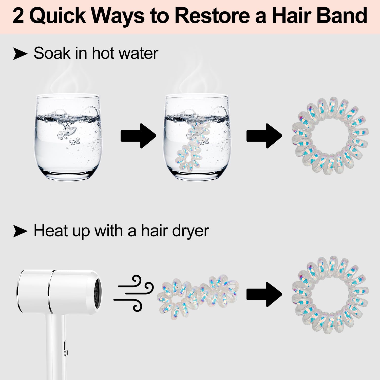 JessLab hair tie held in hand showing size and easy portability benefit