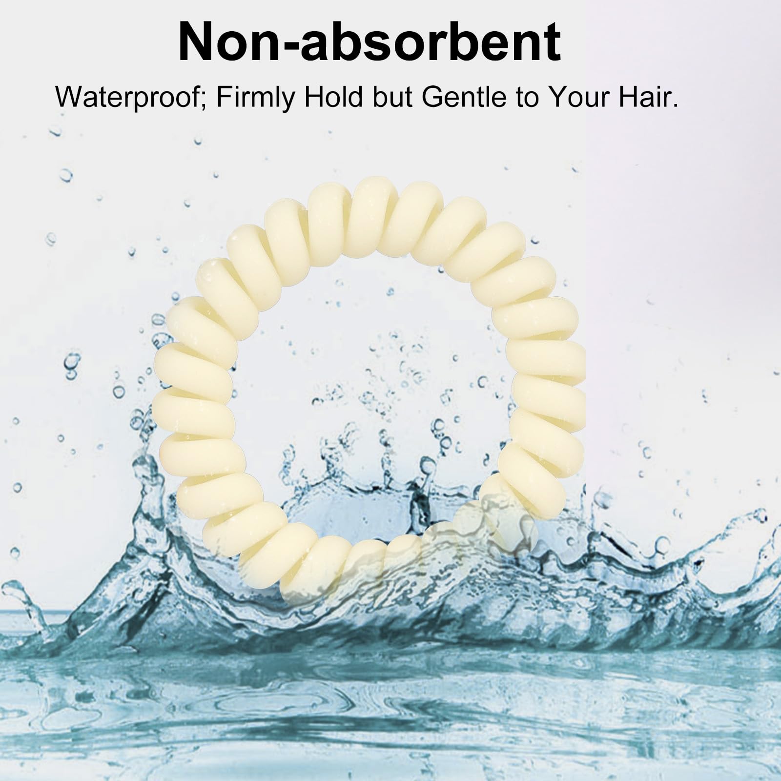 JessLab spiral hair tie close-up texture showing smooth coils for gentleness