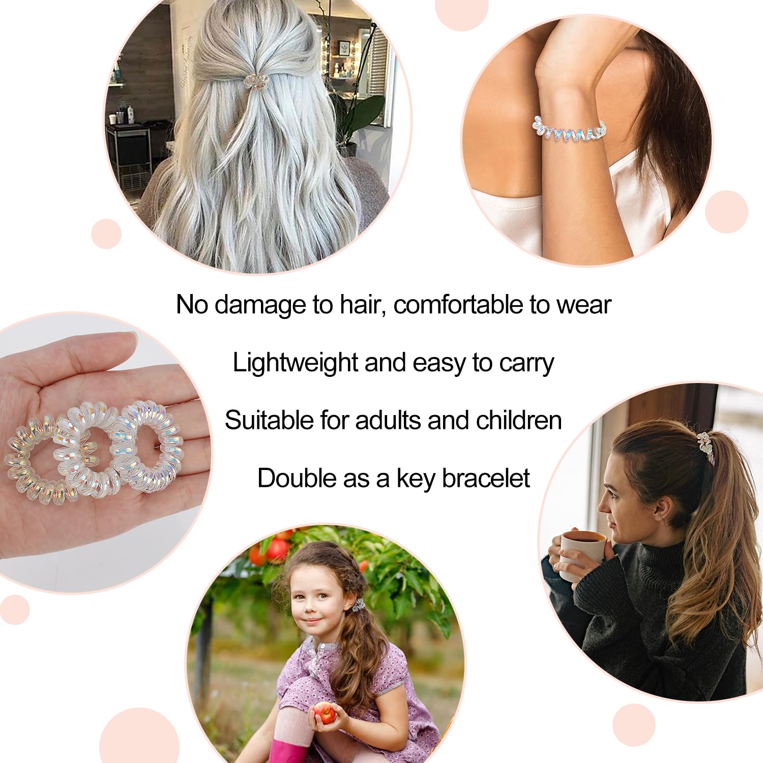 JessLab hair ties on wet towel showing water-resistant and quick-dry benefit