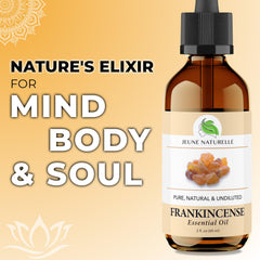Jeune Naturelle frankincense oil on hand showing smooth texture and blendability benefit