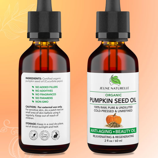 Jeune Naturelle oil pouring from dropper highlighting pure cold-pressed freshness