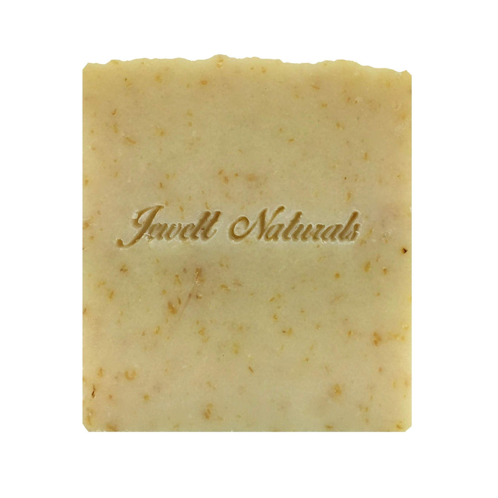Jewett Naturals soap lather on washcloth indicating gentle cleansing
