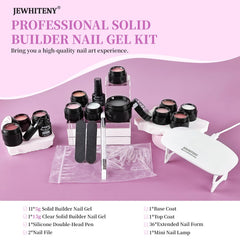 JEWHITENY colorful gel pots arranged to display 11 vibrant shades and variety