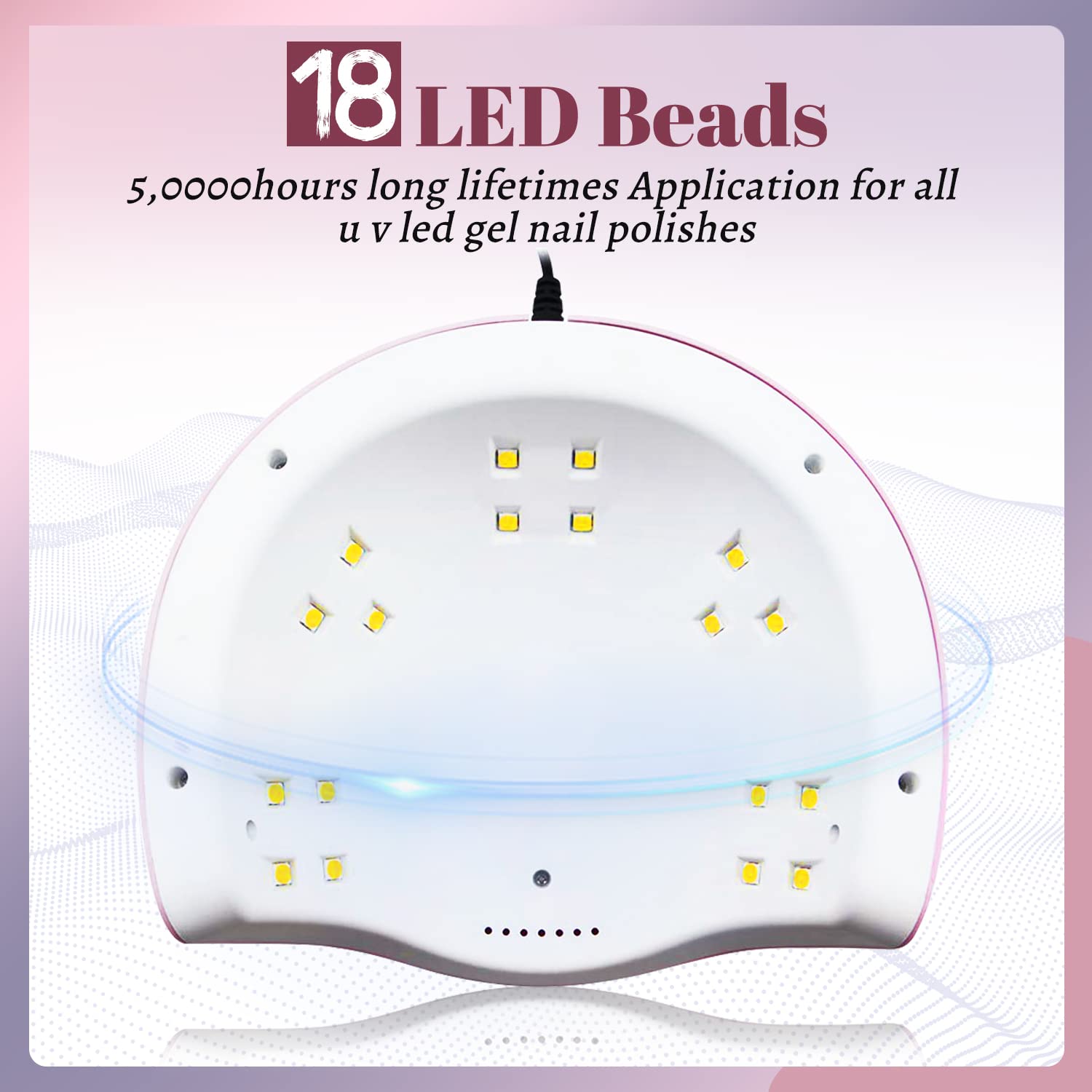 JEWHITENY foot-in-lamp pedicure demo showing full-foot curing capability
