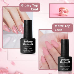 JEWHITENY matte top coat detail illustrating a velvety finish for modern nail looks
