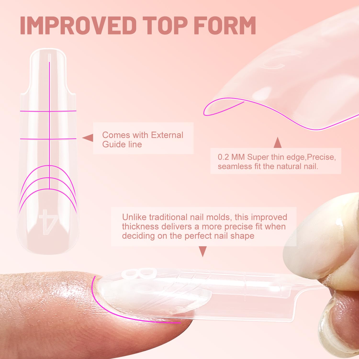 JEWHITENY forms beside a natural nail to show scale and accurate fit advantage