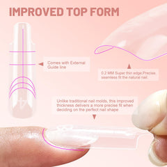 JEWHITENY forms beside a natural nail to show scale and accurate fit advantage