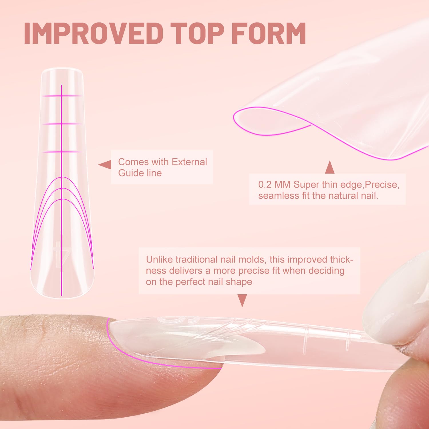 JEWHITENY full size range layout illustrating 14 sizes for accurate nail fit