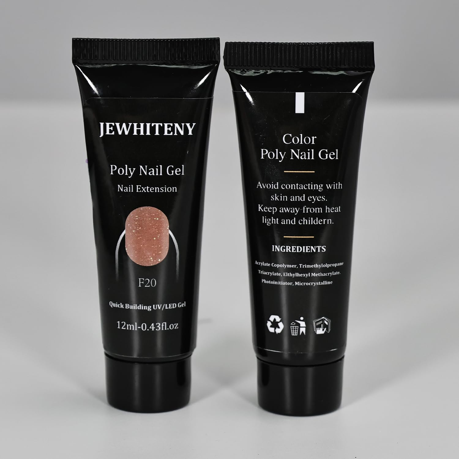 JEWHITENY kit next to coin for scale, clarifies product size and portability