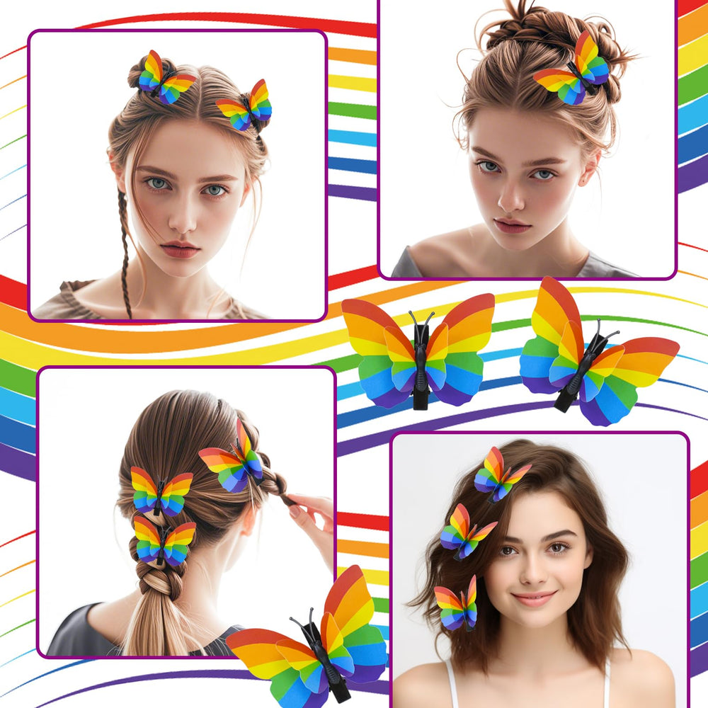 Jeyeou model at parade wearing clips showcasing pride styling and festival-ready benefit