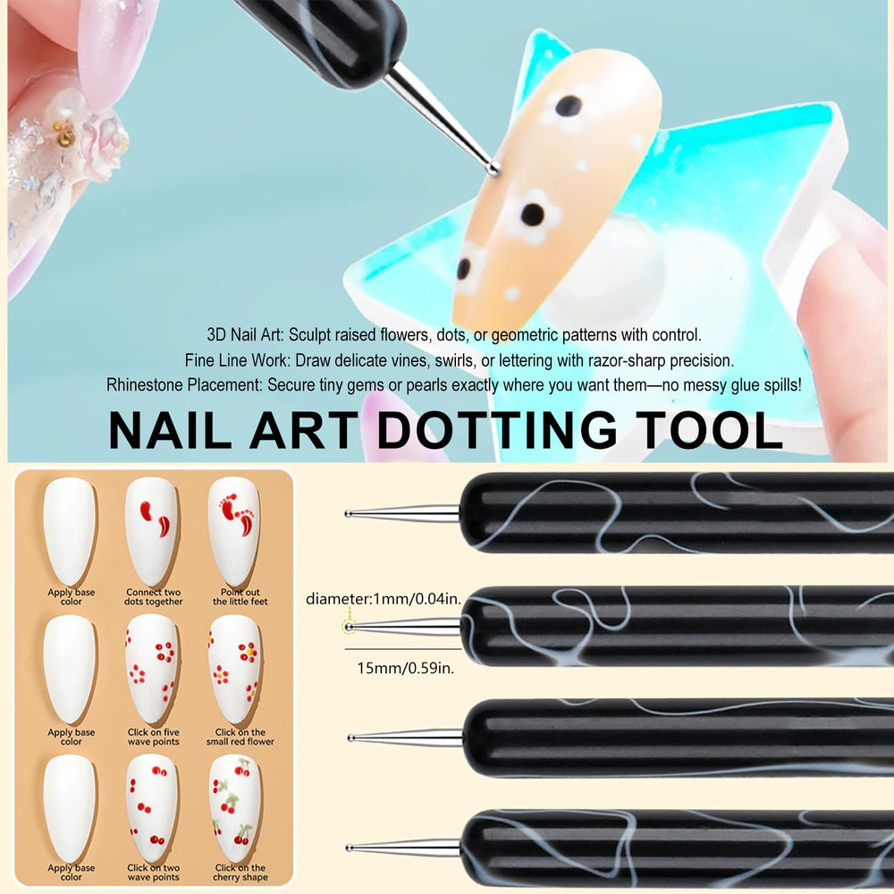 JFIYUOMCI dual-ended dotting tools detail for precise dots and marbling