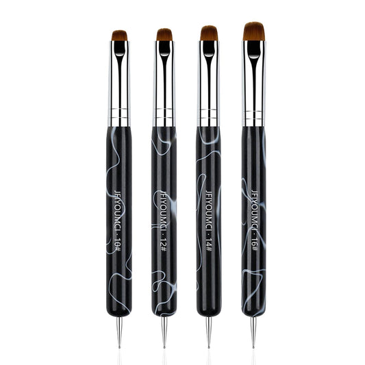 JFIYUOMCI marble black handles front view showing ergonomic grip and style