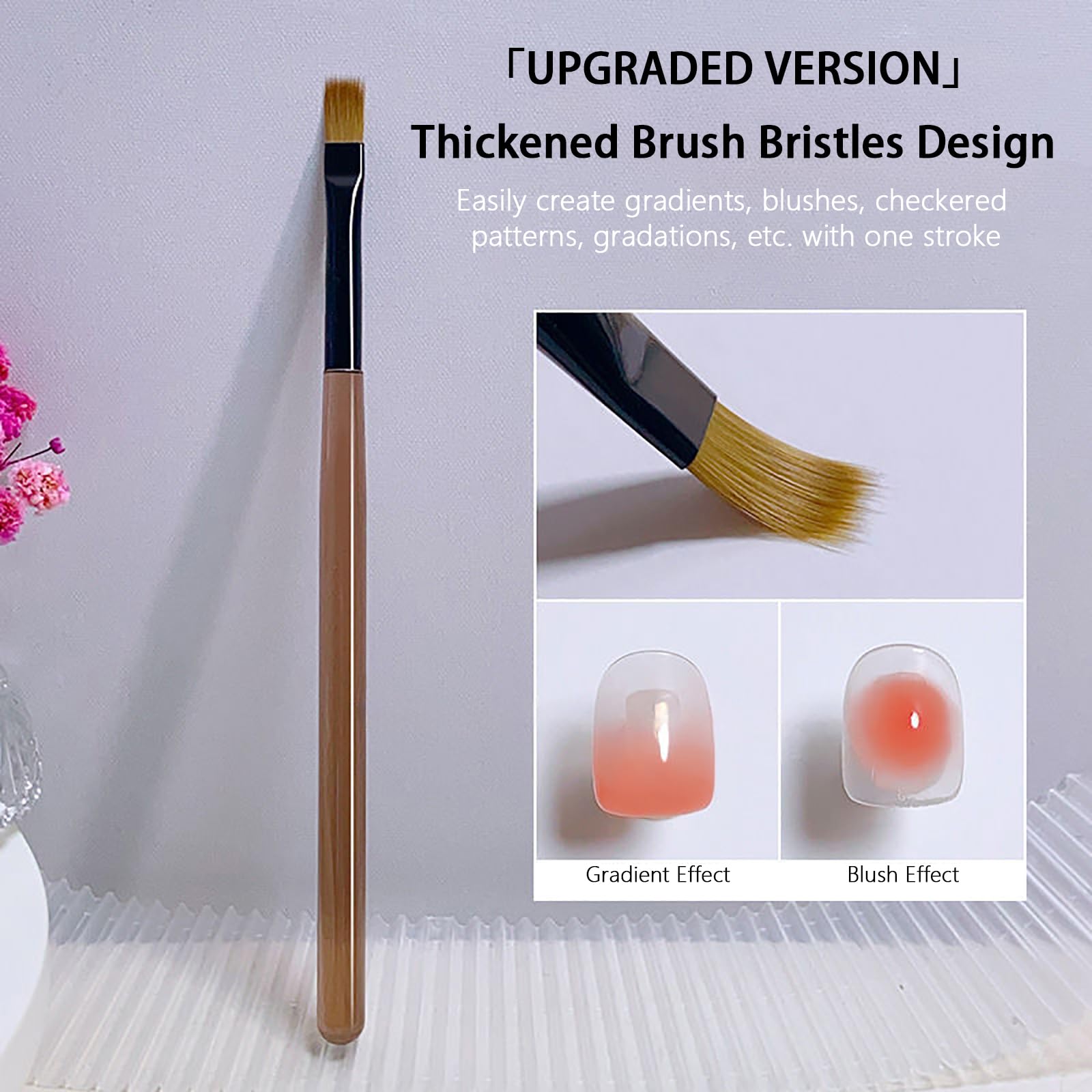 JFIYUOMCI close-up of thick tapered bristles showing even pigment pickup benefit