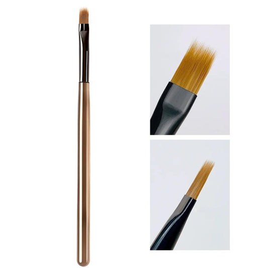 JFIYUOMCI front view showing brush shape and mahogany handle for steady control