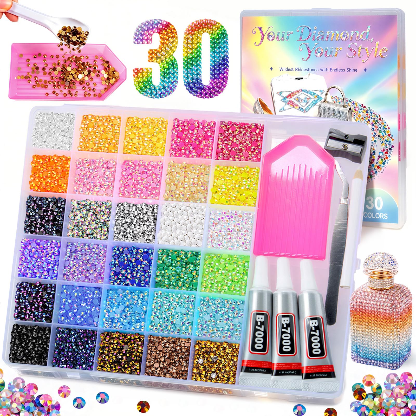 JGLXF front packaging showing kit contents and color count for convenience
