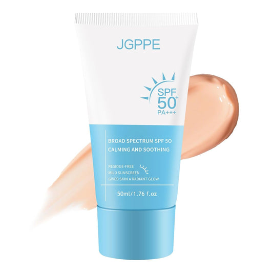 Jgppe front packaging showing SPF 50+ benefit and compact tube