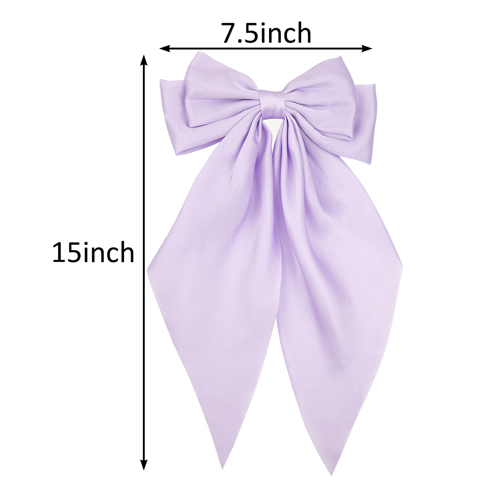 JGQUR bow clipped to ponytail adding volume and feminine movement