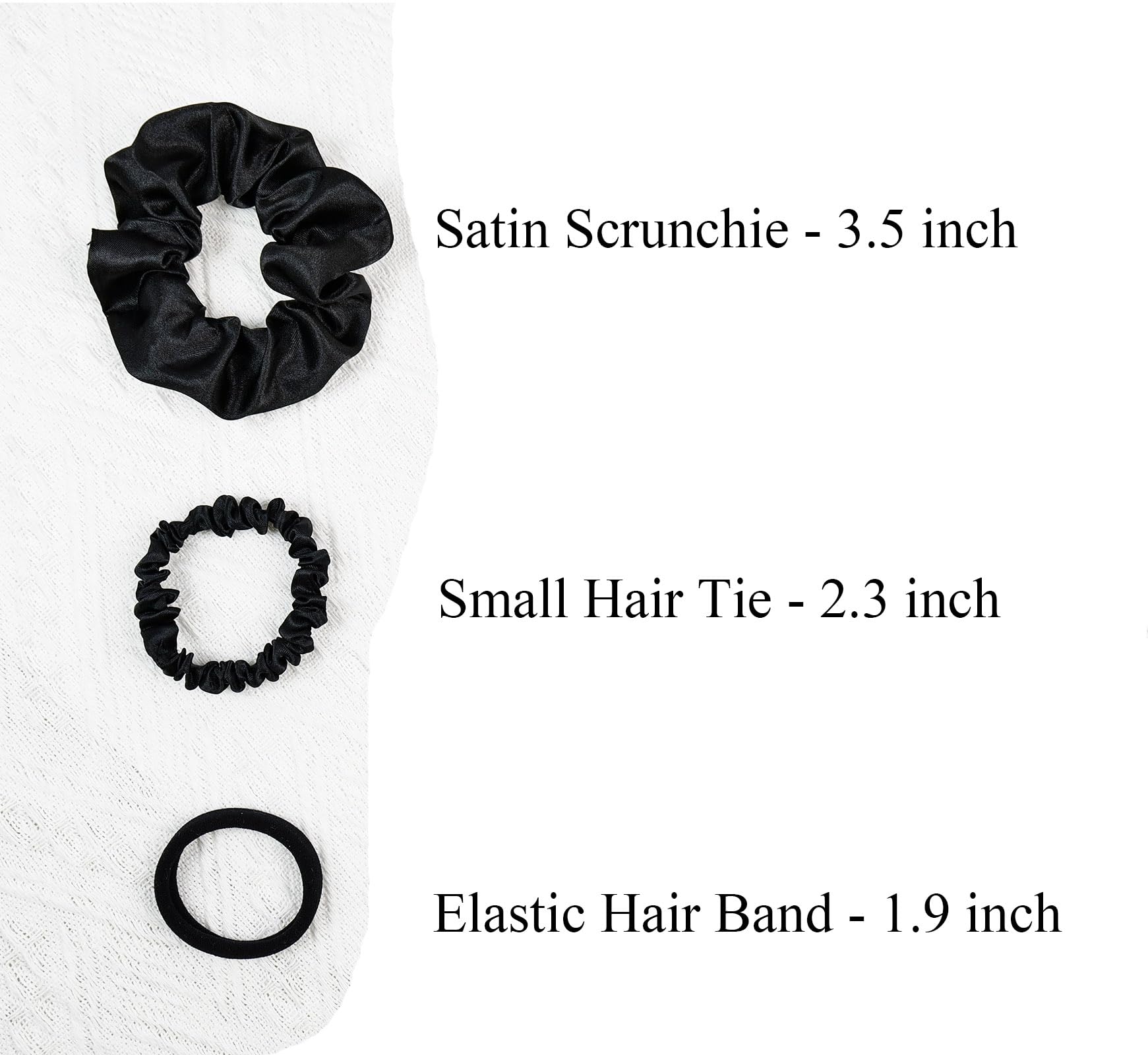 JGQUR medium satin scrunchie close-up highlighting smooth texture and protection