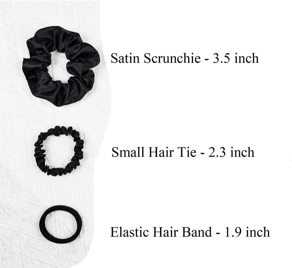 JGQUR medium satin scrunchie close-up highlighting smooth texture and protection