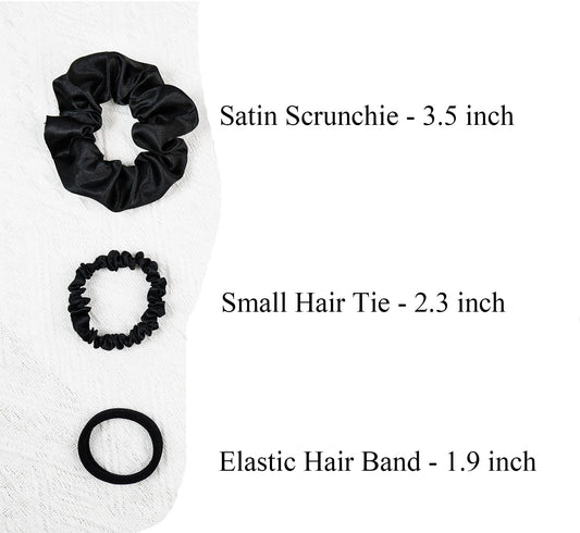 JGQUR medium satin scrunchie close-up highlighting smooth texture and protection