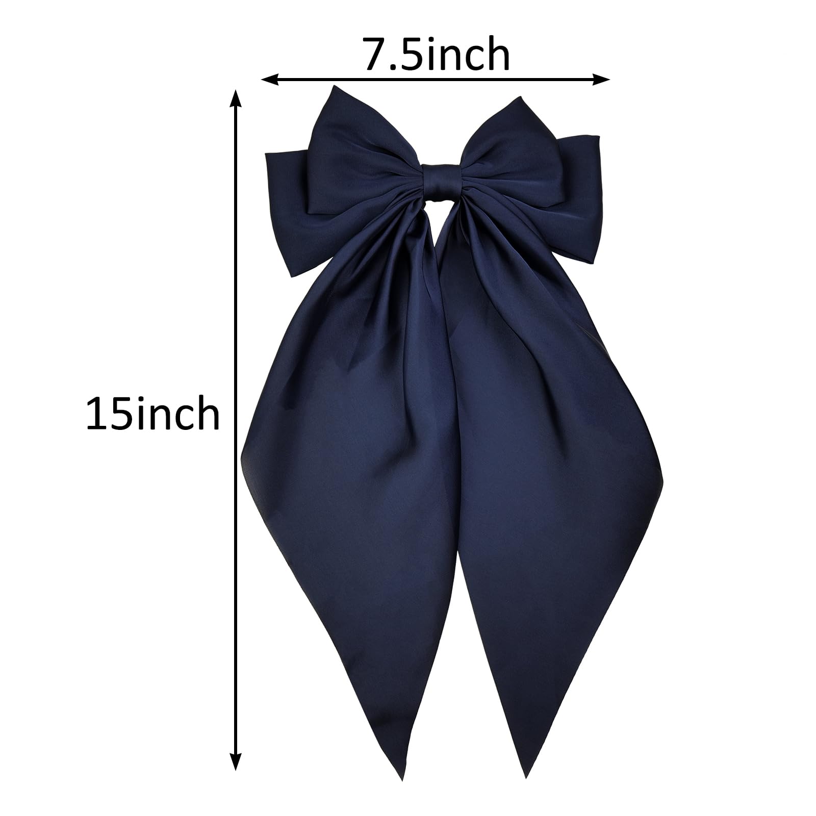 JGQUR large bow worn in ponytail demonstrates secure hold and style boost