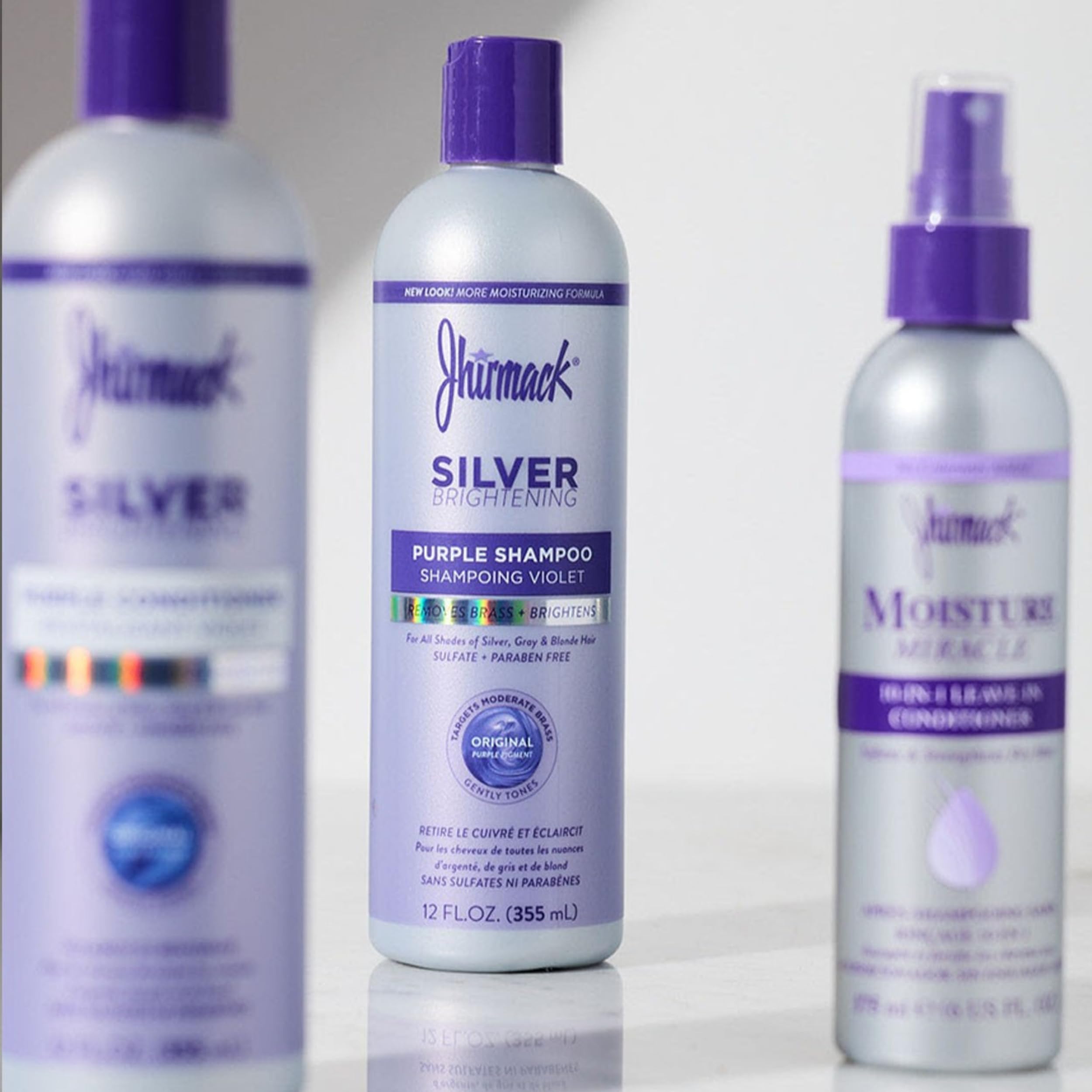 jhirmack label close-up emphasizing heat protection up to 445°F