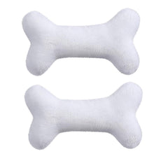 JiaDuo front view of two white bone clips showing shape and size benefit style