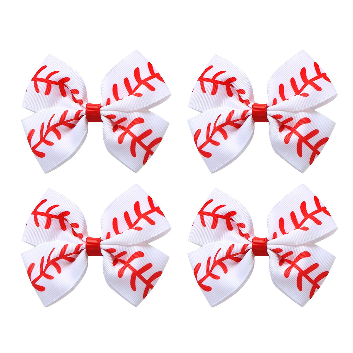 JiaDuo front view of four baseball bows showing clean set and sporty look