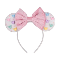 JIAHANG front view of velvet mouse ears headband showing full design and packaging benefit