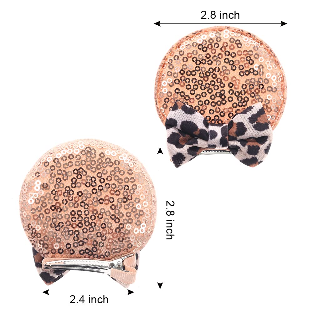 JIAHANG mouse ear clip in a ponytail demonstrating ease of use and playful look benefit