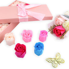 JIALEEY soap roses styled on a bathroom vanity adding decorative fragrance and charm