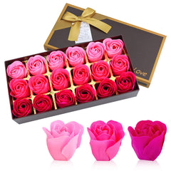 JIALEEY gift box of pink rose soap petals showing presentable display and convenience